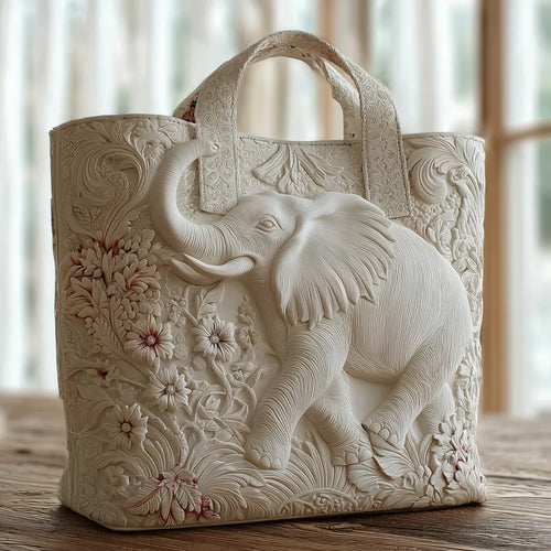 Elephant Quilted Artisan Tote