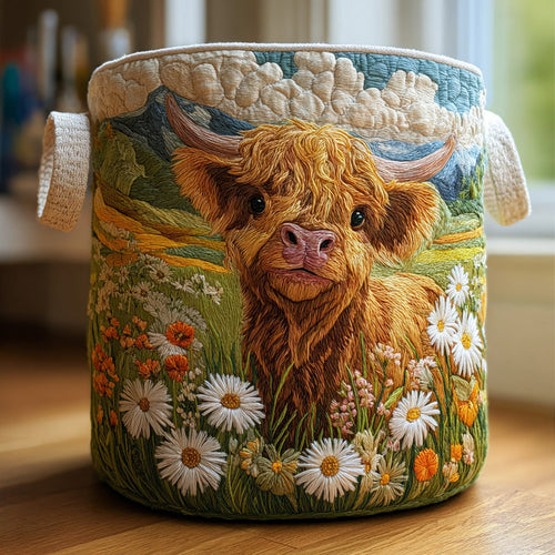 Blooming Highlands Quilted Laundry Basket