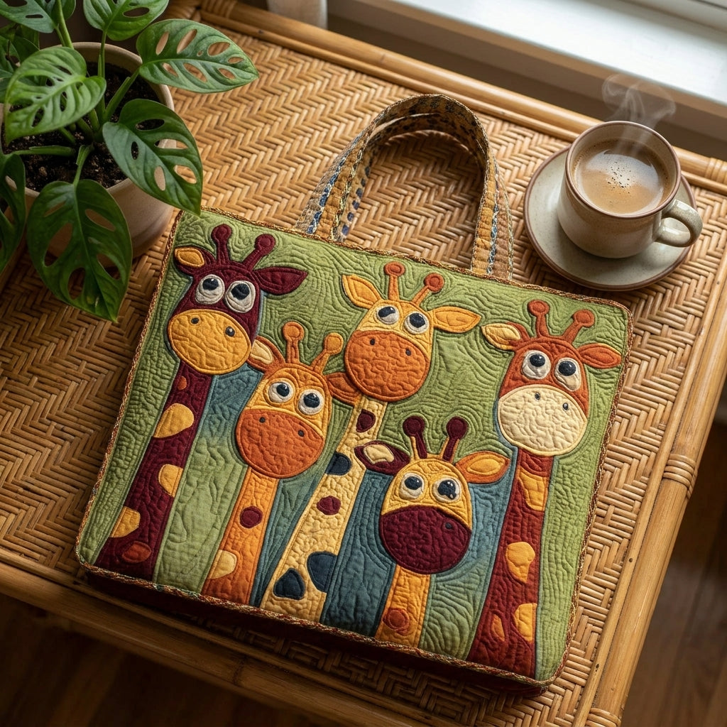 Giraffe Quilted Artisan Tote