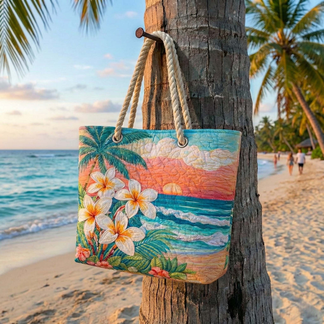 Tropical Spirit Quilted Beach Bag