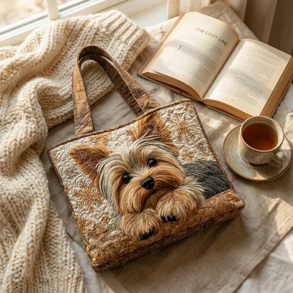 Adorable Yorkshire Quilted Artisan Tote
