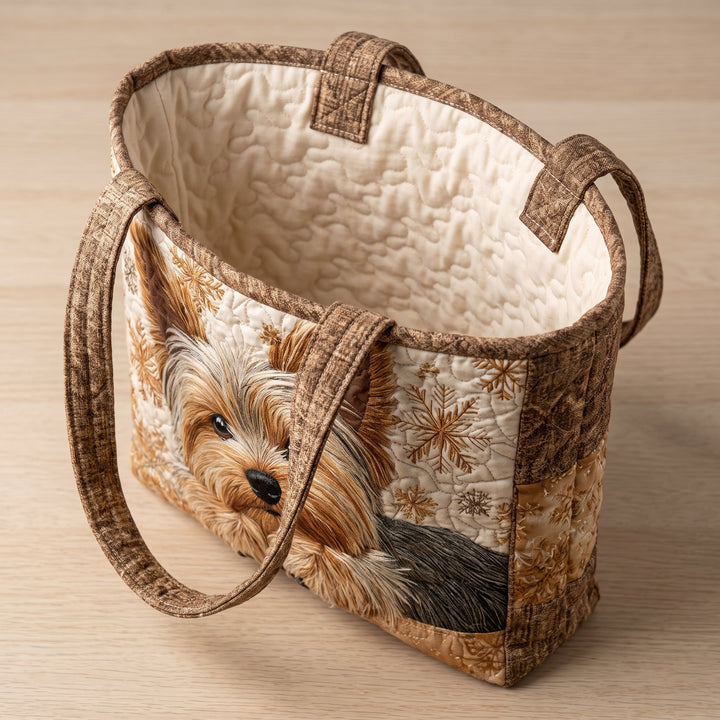 Adorable Yorkshire Quilted Artisan Tote