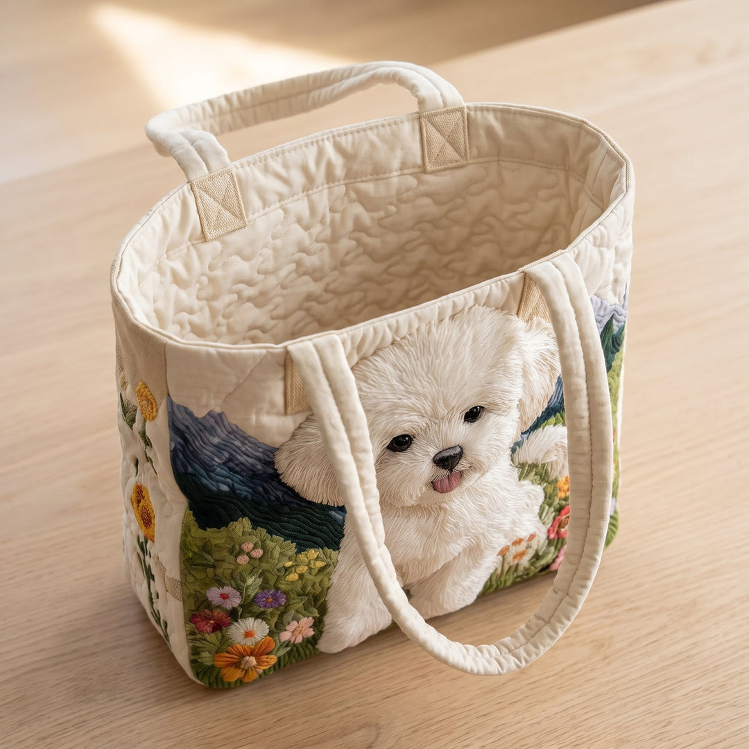 Enchanted Dog Quilted Artisan Tote