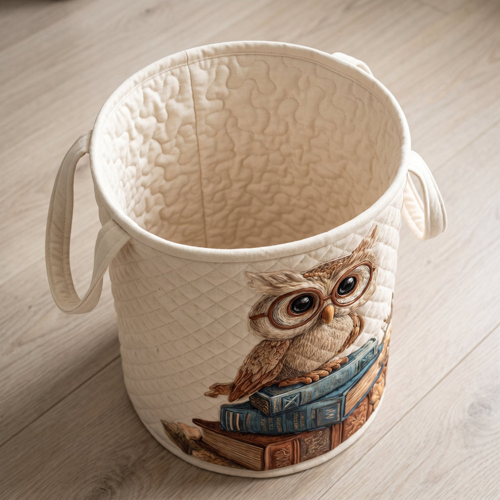 Owl Quilted Laundry Basket