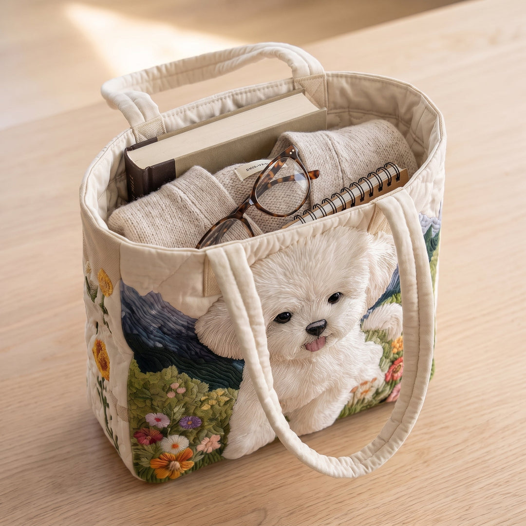 Enchanted Dog Quilted Artisan Tote