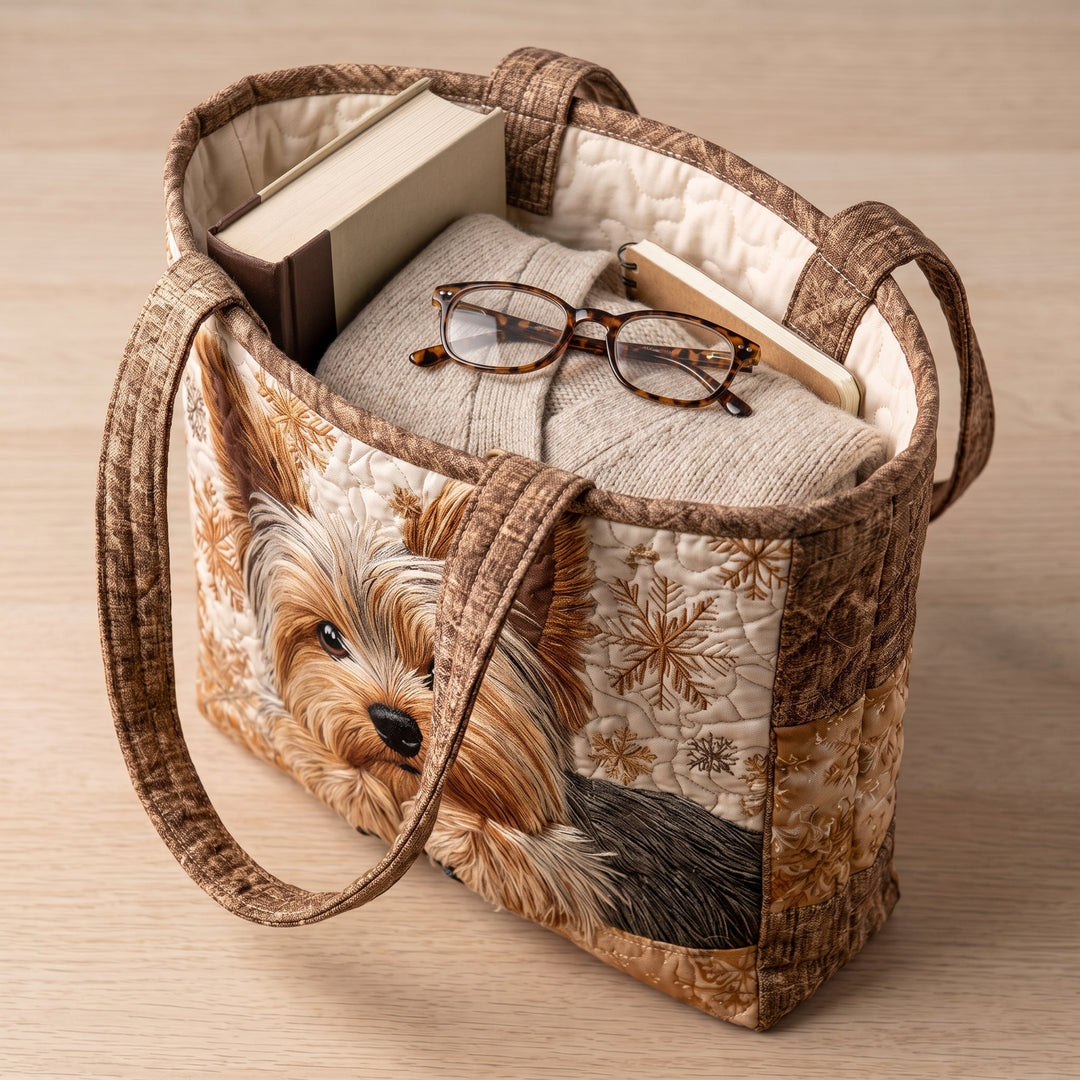 Adorable Yorkshire Quilted Artisan Tote