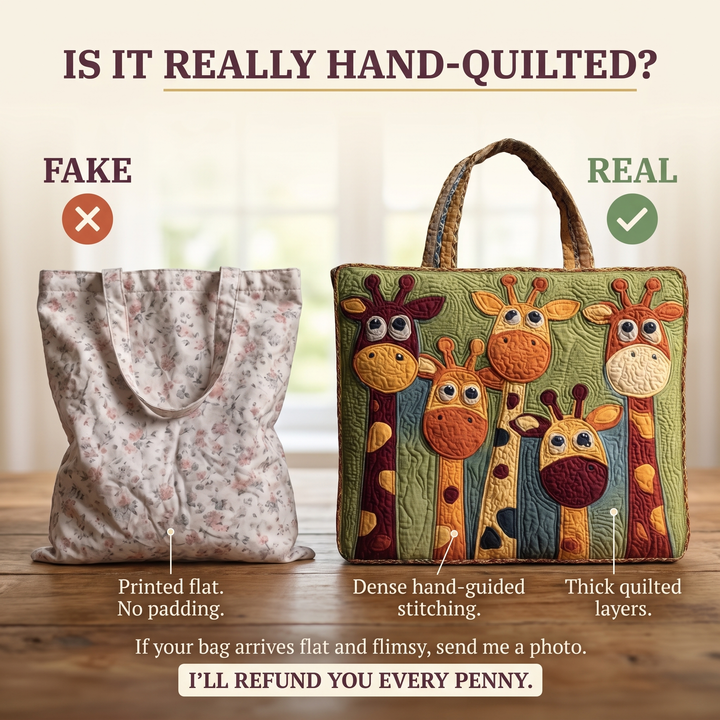 Giraffe Quilted Artisan Tote