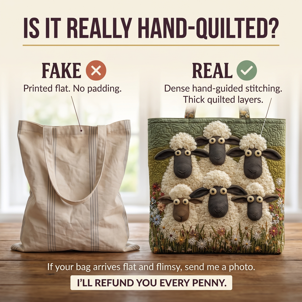 Five Sheep Quilted Artisan Tote