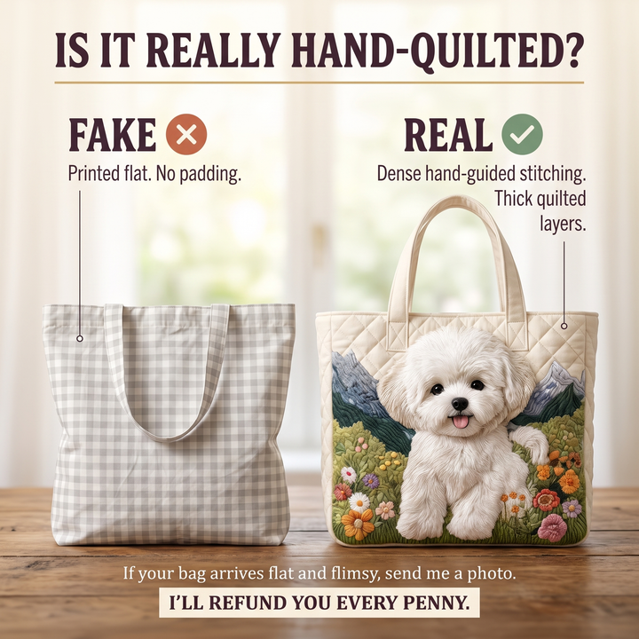 Enchanted Dog Quilted Artisan Tote