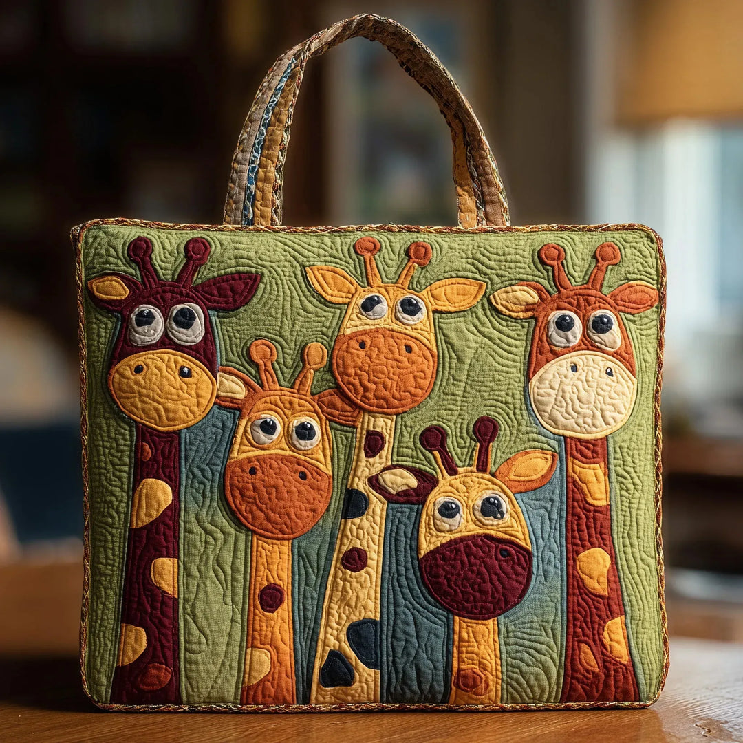 Giraffe Quilted Artisan Tote