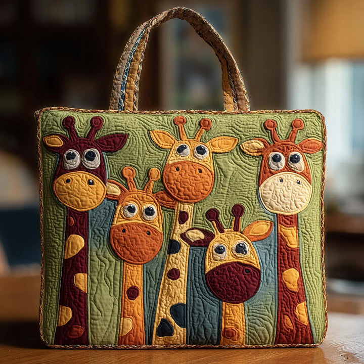 Giraffe Quilted Artisan Tote
