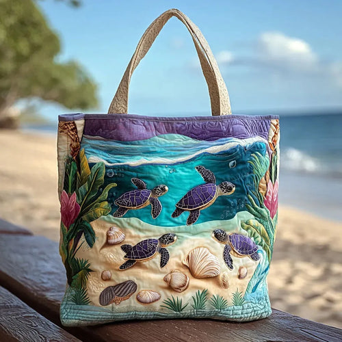 Spirit of the Lagoon Quilted Artisan Tote