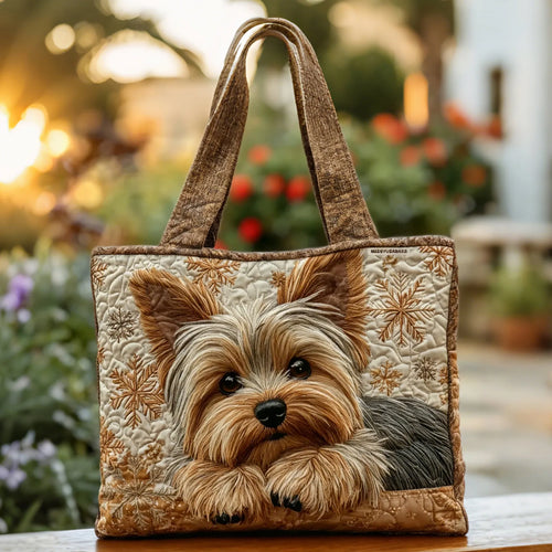 Adorable Yorkshire Quilted Artisan Tote