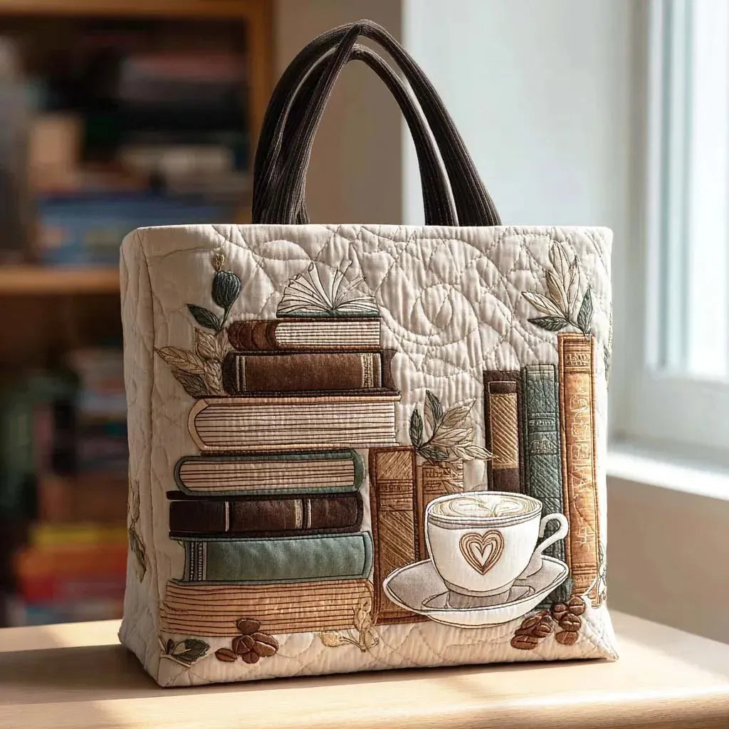 Coffee Chapter Quilted Artisan Tote