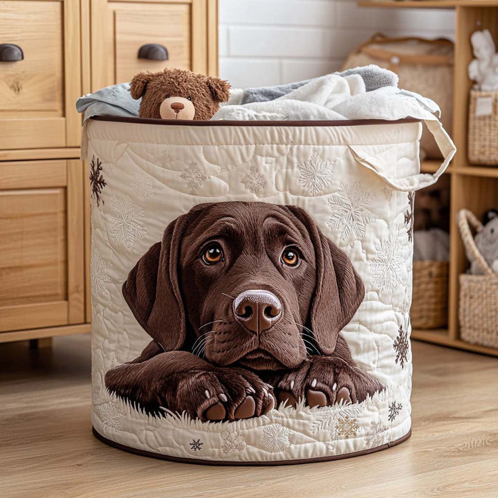 Cuddle Puppy Quilted Laundry Basket