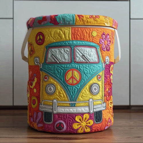 Hippie Style Quilted Laundry Basket