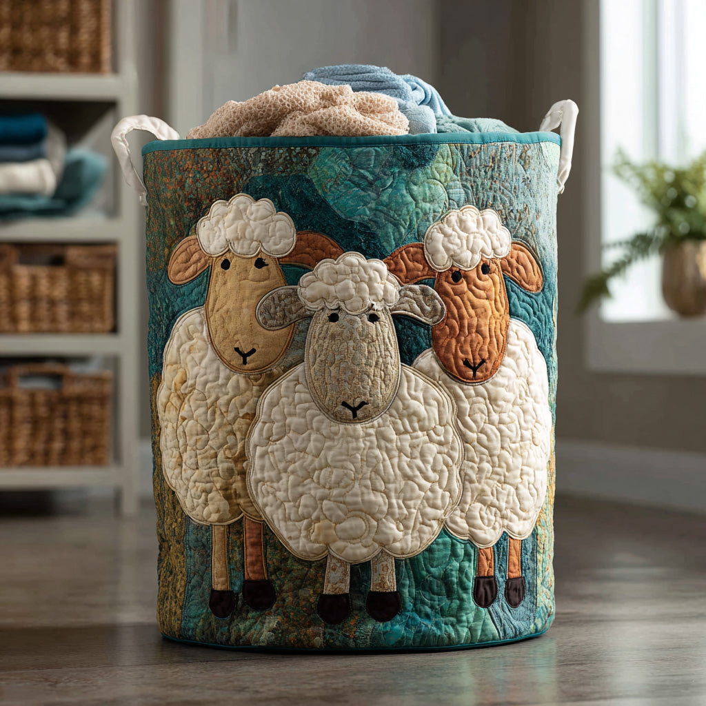 Plush Parade Quilted Laundry Basket