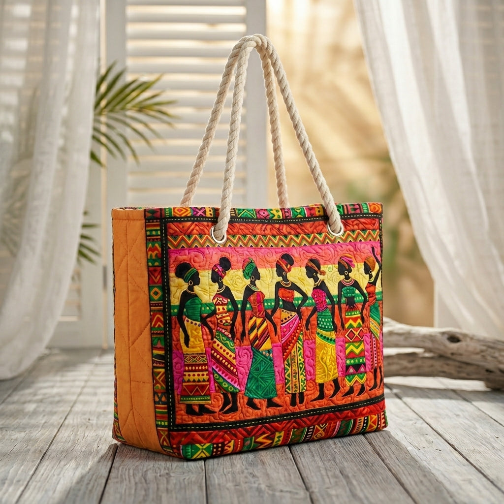Queens of Melanin Quilted Beach Bag