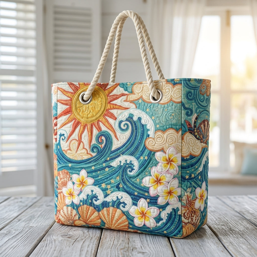 Warm Halo Quilted Beach Bag