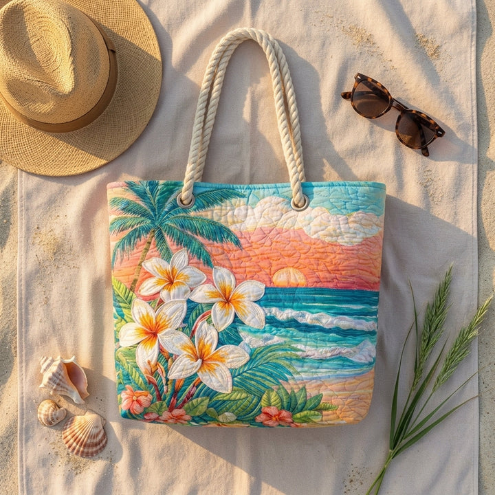 Tropical Spirit Quilted Beach Bag