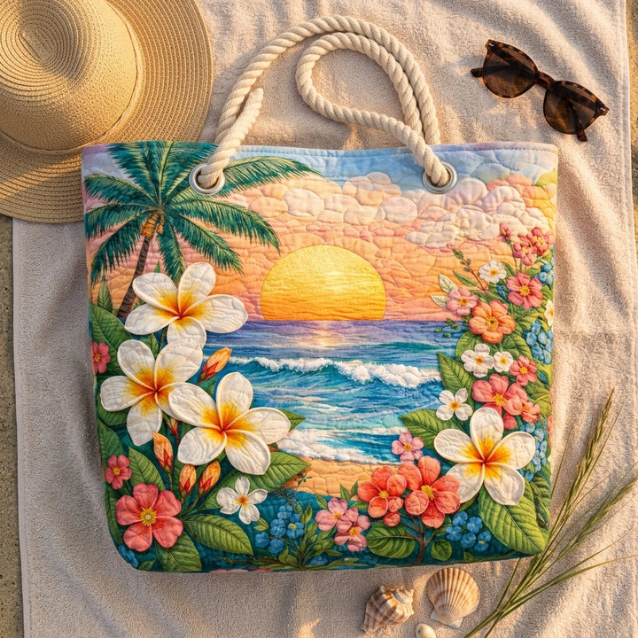 Tropical Breeze Quilted Beach Bag