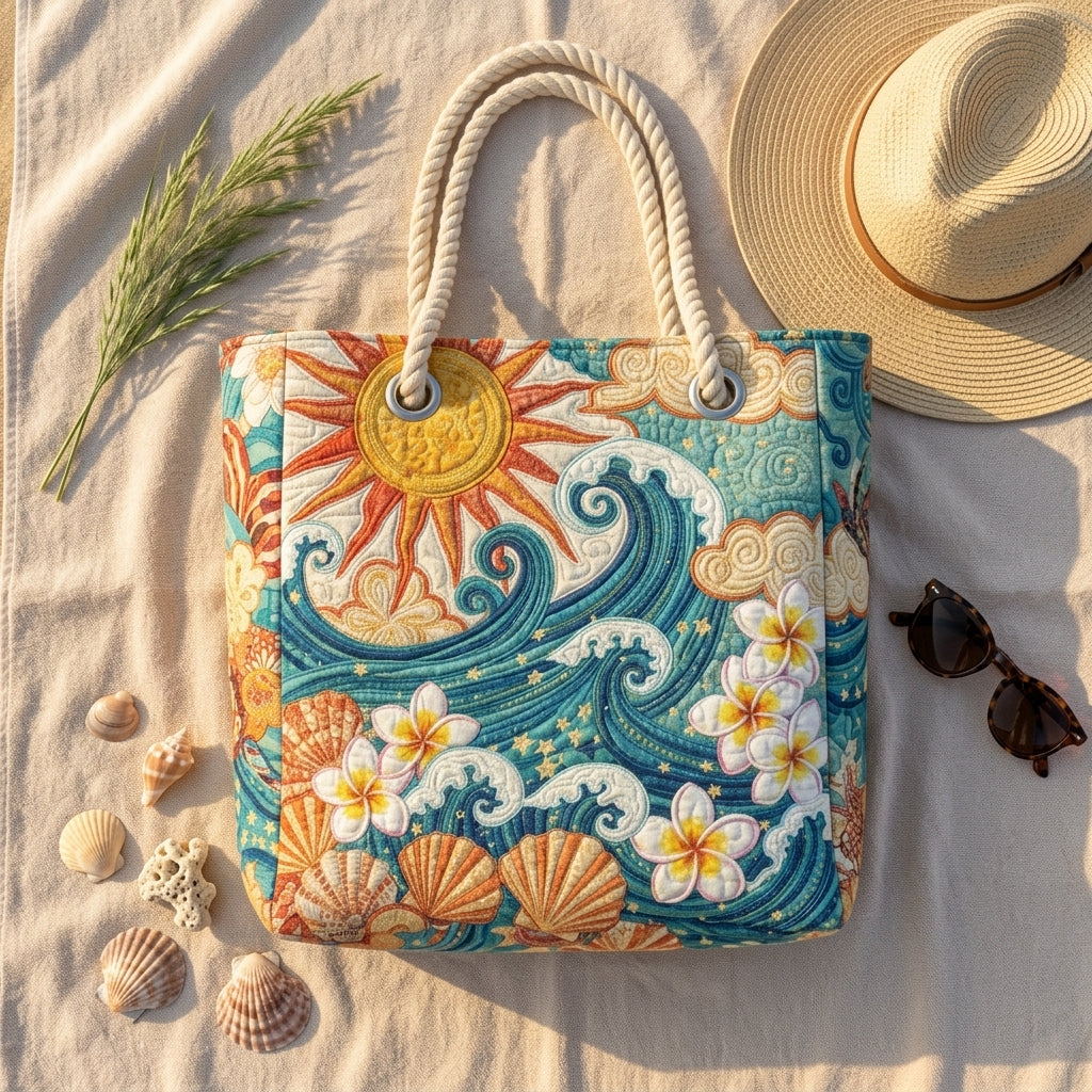 Warm Halo Quilted Beach Bag