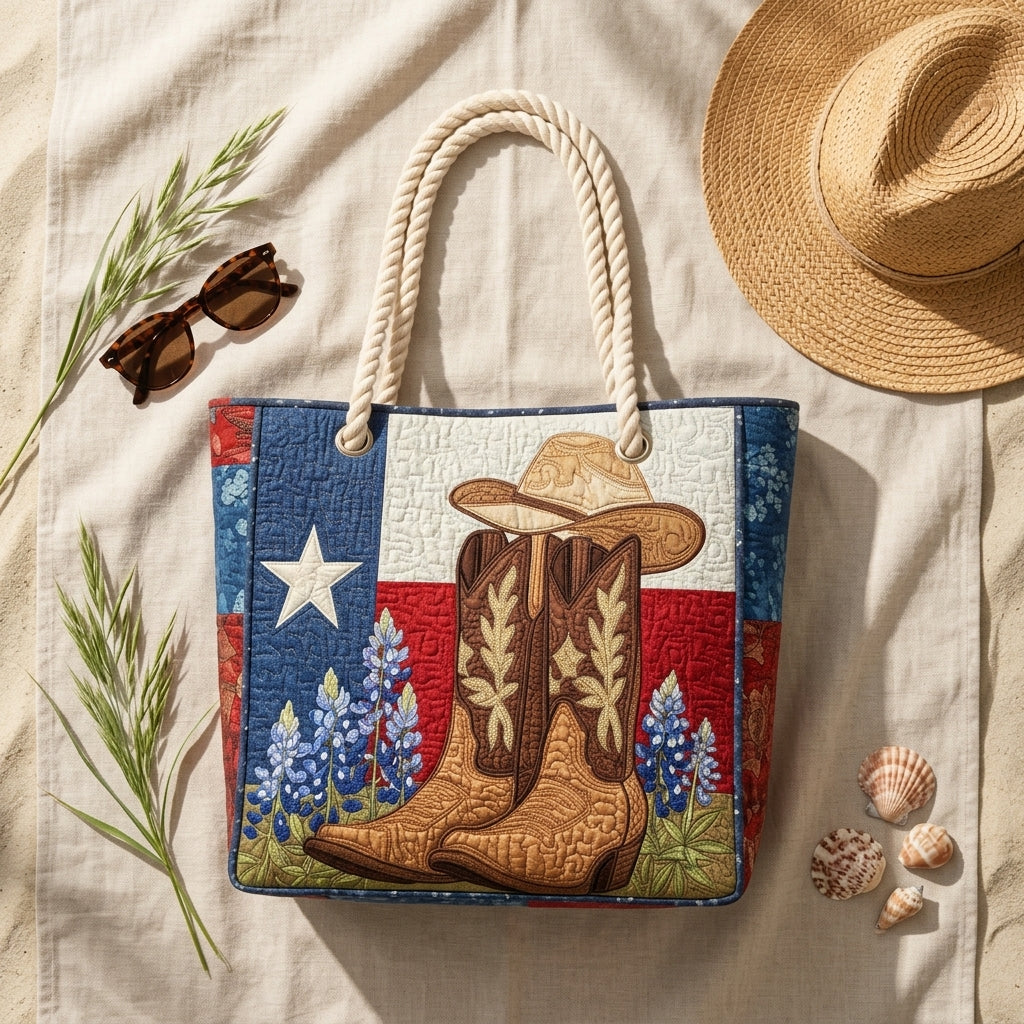 Texas Pride Quilted Beach Bag