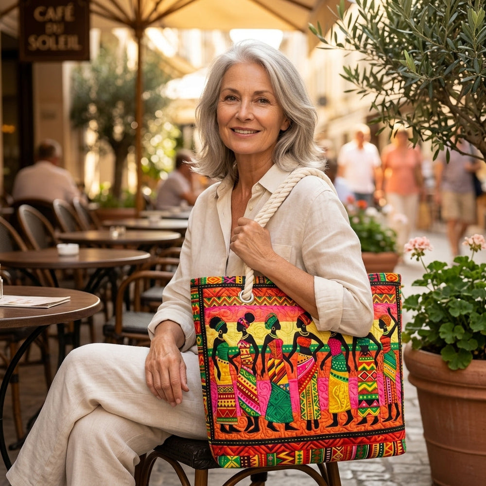 Queens of Melanin Quilted Beach Bag