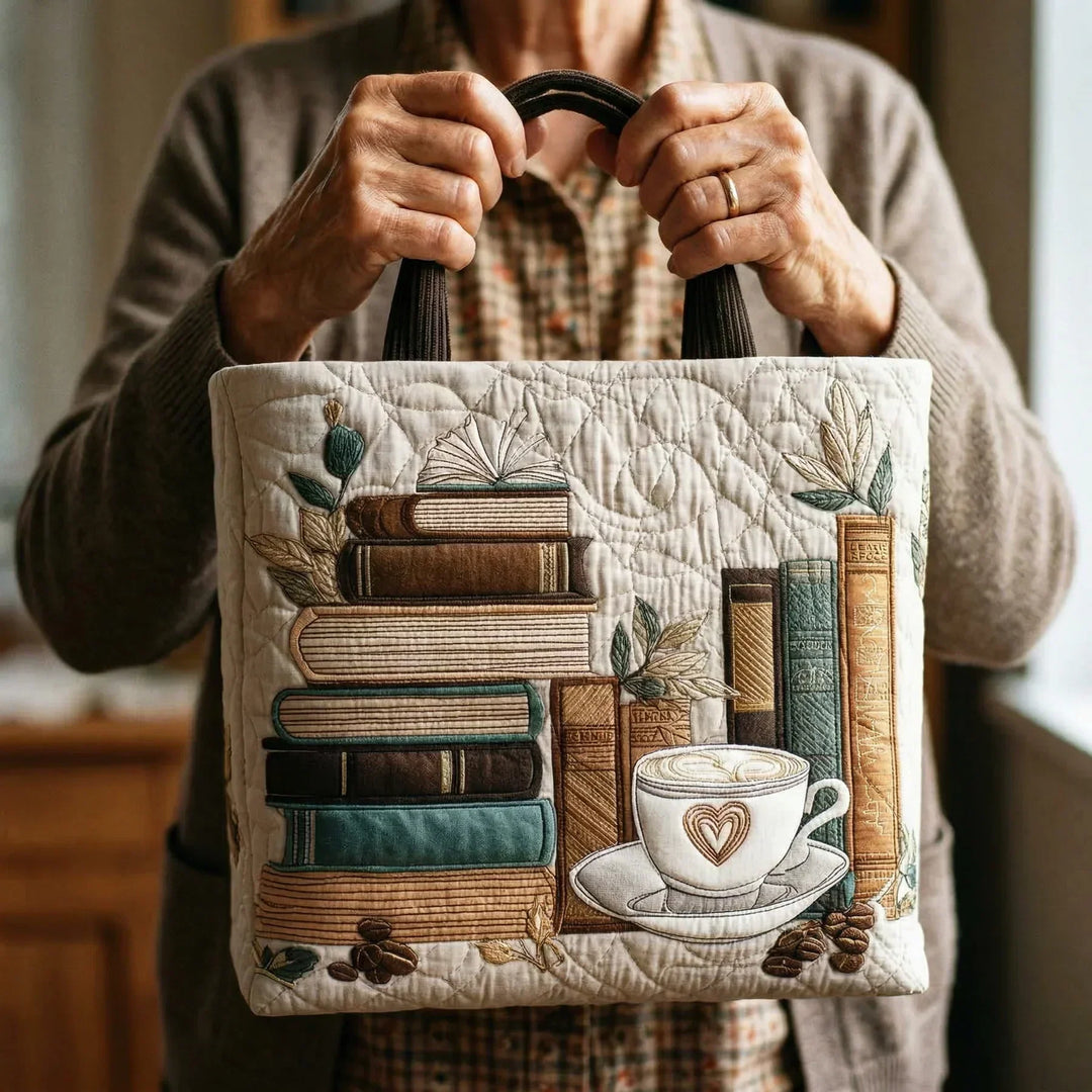 Coffee Chapter Quilted Artisan Tote