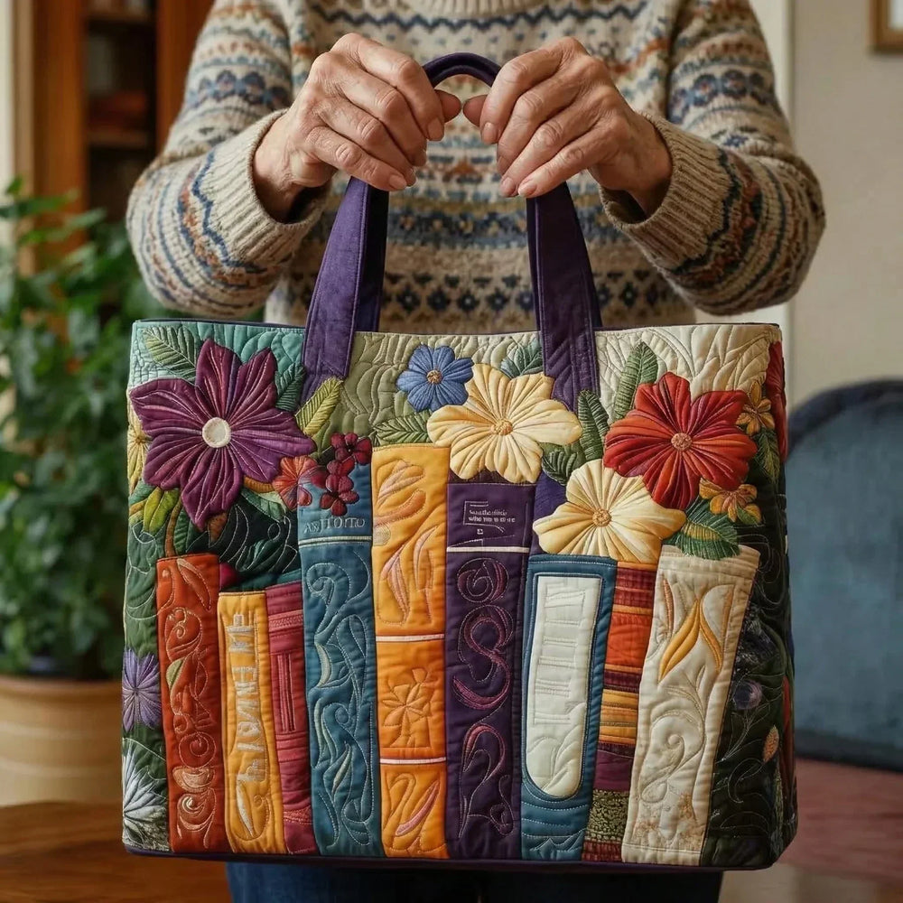 Book Lovers Classic Quilted Artisan Tote