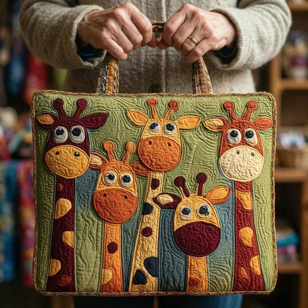 Giraffe Quilted Artisan Tote