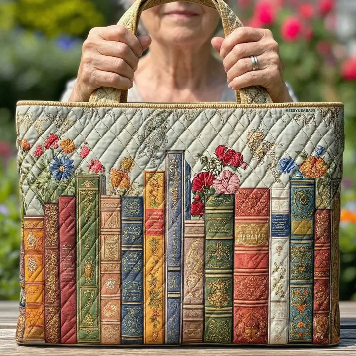 Enchanted Library Quilted Artisan Tote
