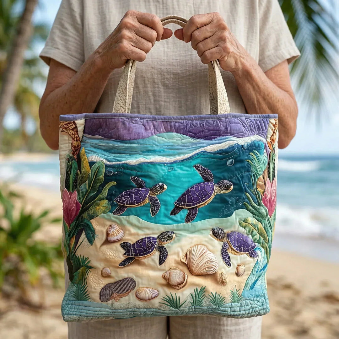 Spirit of the Lagoon Quilted Artisan Tote