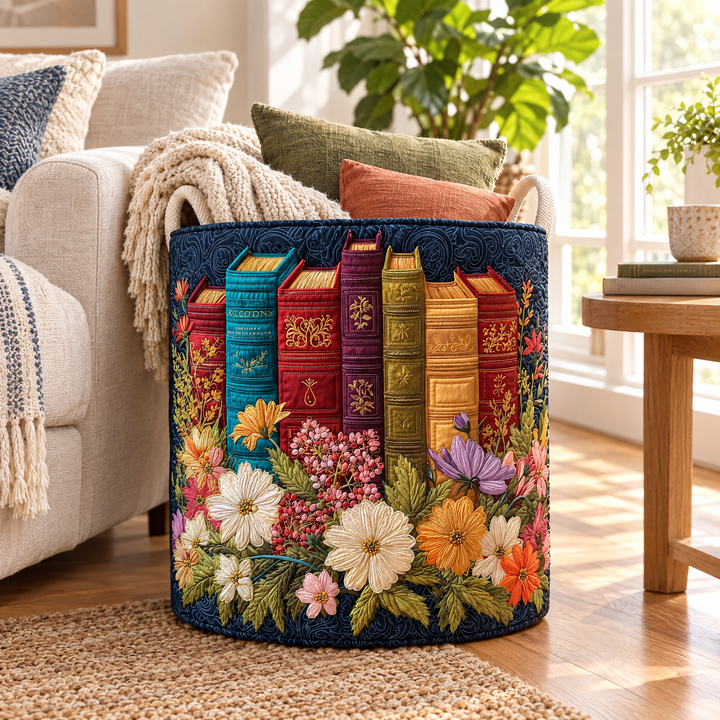 Classic Style Quilted Laundry Basket