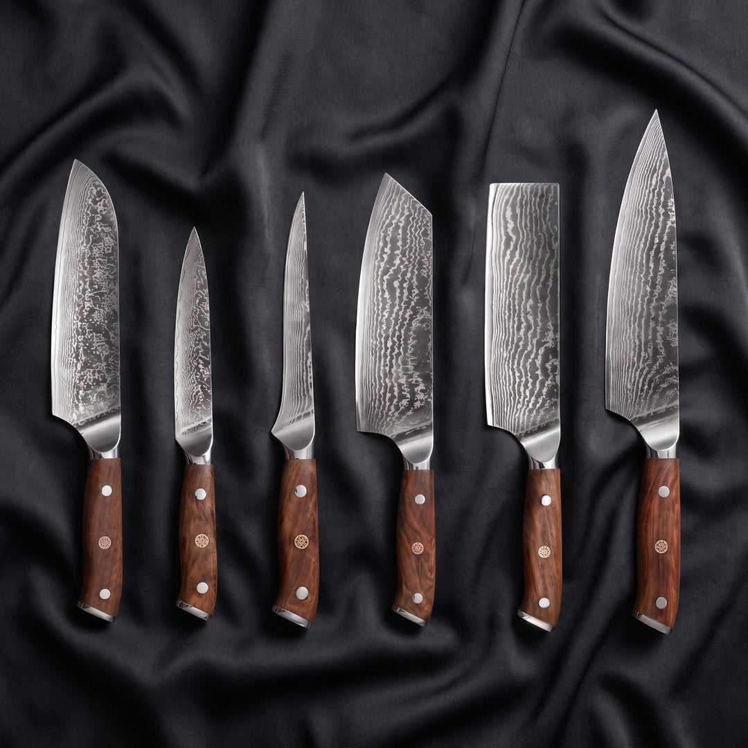Okami Damascus Knife Set